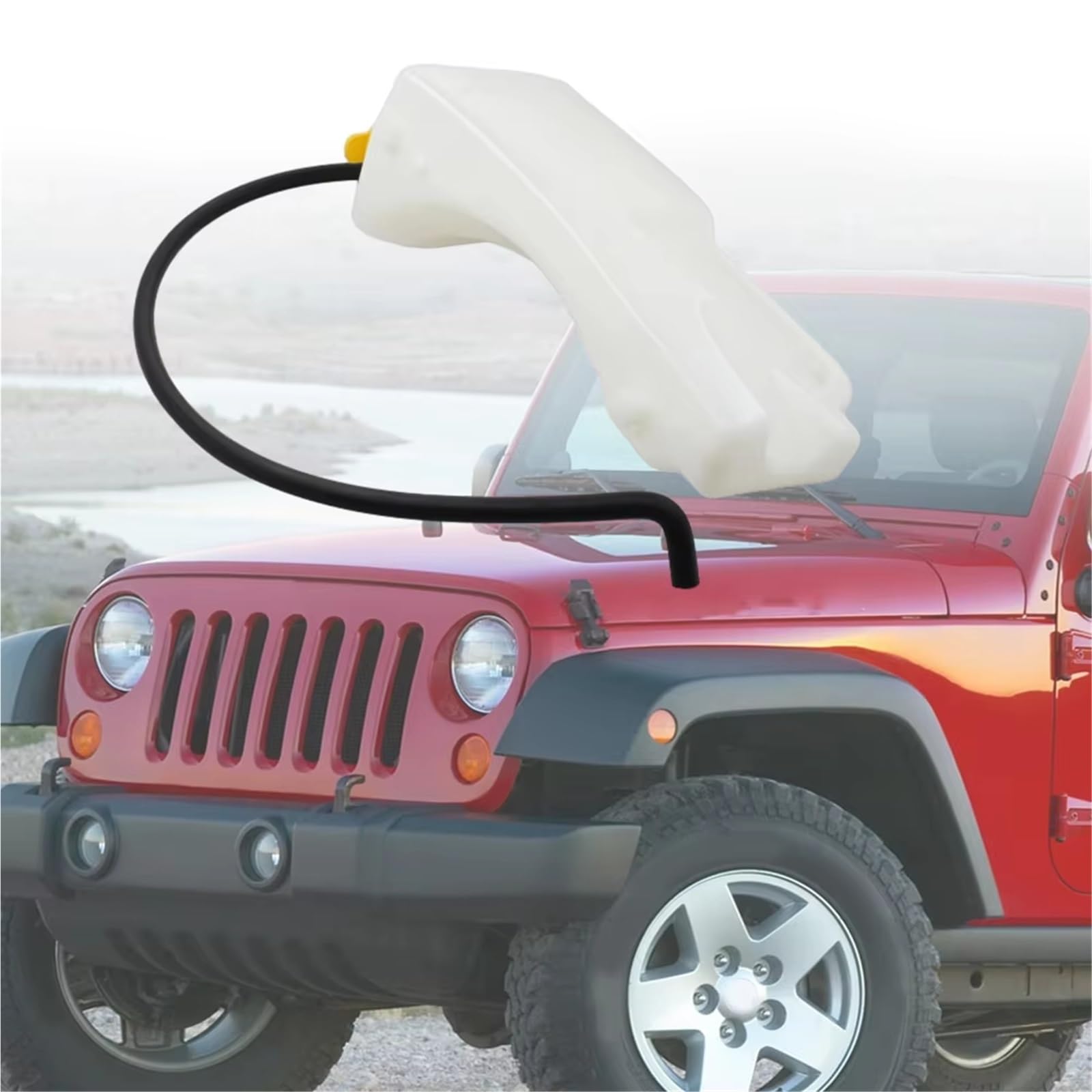 Vaschetta espansione Compatibile Con Jeep Per Wrangler 3.8 V6 2007-2011 Serbatoio Del Liquido Raffreddamento Del Motore Con Tappo OEM: 55056542AD 55056542AC 55056542AB 55056542AE