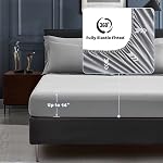 Maple&Stone Queen Size Comforter Set 7 Pieces Bed in a Bag - Down Alternative Bed Set with Sheets, Pillowcases & Shams, Soft Reversible Duvet Insert for Queen Bed, Dark Grey & Light Grey