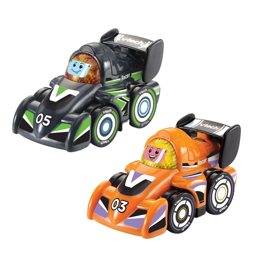 VTech Toot-Toot Drivers® V Racers 2-Pack, Interactive Toddlers Toy, Pretend Play with Lights and Sounds, Toy Car Set, Gift For Ages 12 Months, 2, 3, 4+ Years, English Version