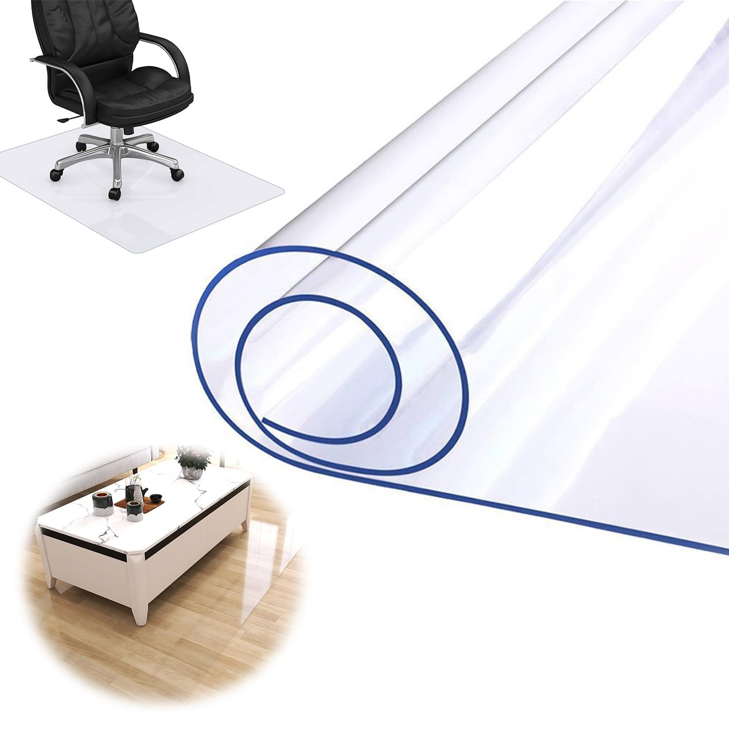 Office Chair Mat for Carpeted Floor 0 06 PVC Floor Mat Plastic Chair Mat Carpet Protector Non-Slip Waterproof