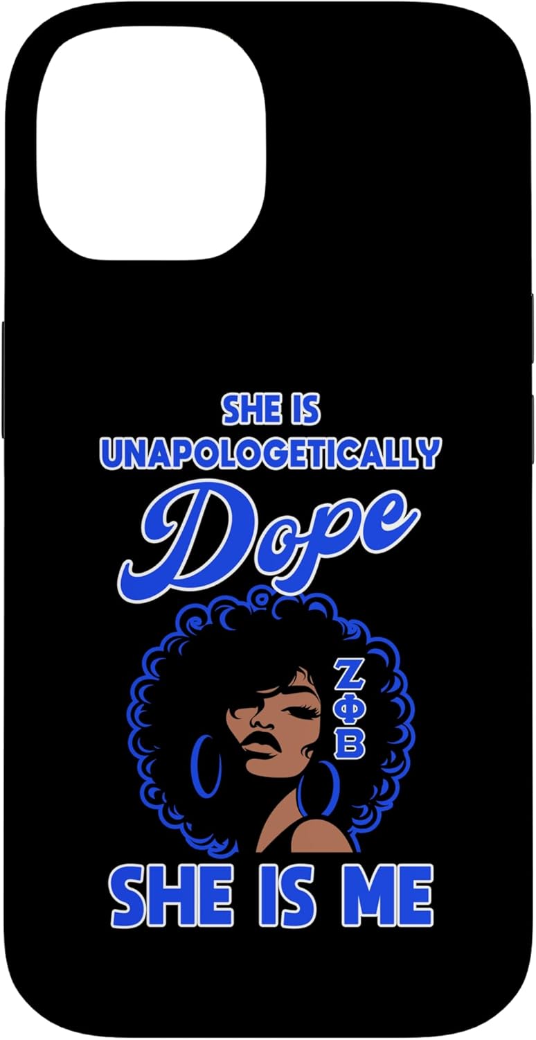 Zeta Phi Beta Sorority Paraphernalia, Zeta Black Girl Pride Case for iPhone 16 Plus