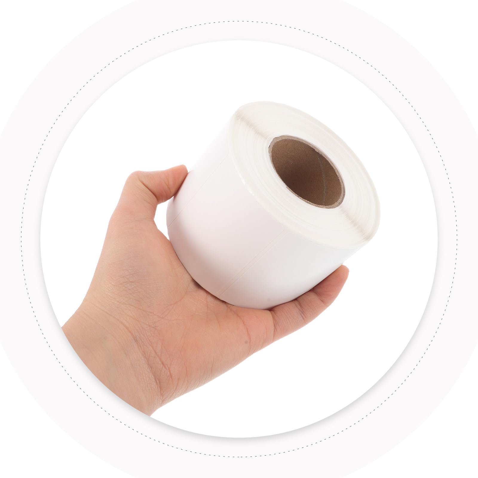 5 Rotoli Etichette Termiche Rettangolari Bianche in Carta Resistente All'acqua e All'usura per Stampanti Termiche, per Spedizioni e Codici a Barre