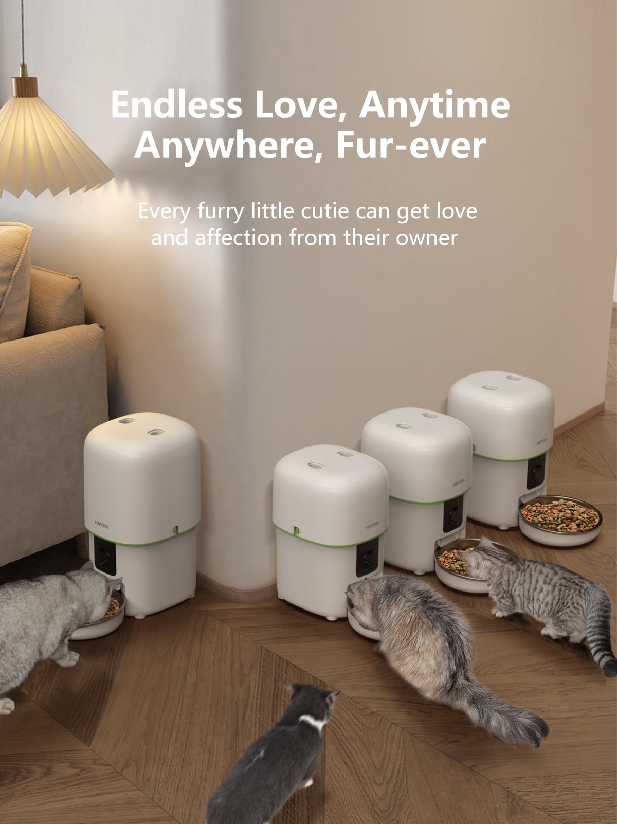 Automatic Cat Feeder with Camera - 5G WiFi Auto Cat Food Dispenser, 1080P HD Video with Night Vision, 1-15 Meals, 1-99 Portions, 2-Way Audio, Keeps Food Fresh, 4L Timed Pet Feeder Also for Dogs view 5