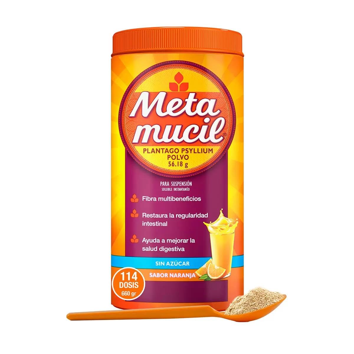 Metamucil, Smooth Texture, Sugar Free, Orange, 23.4 oz