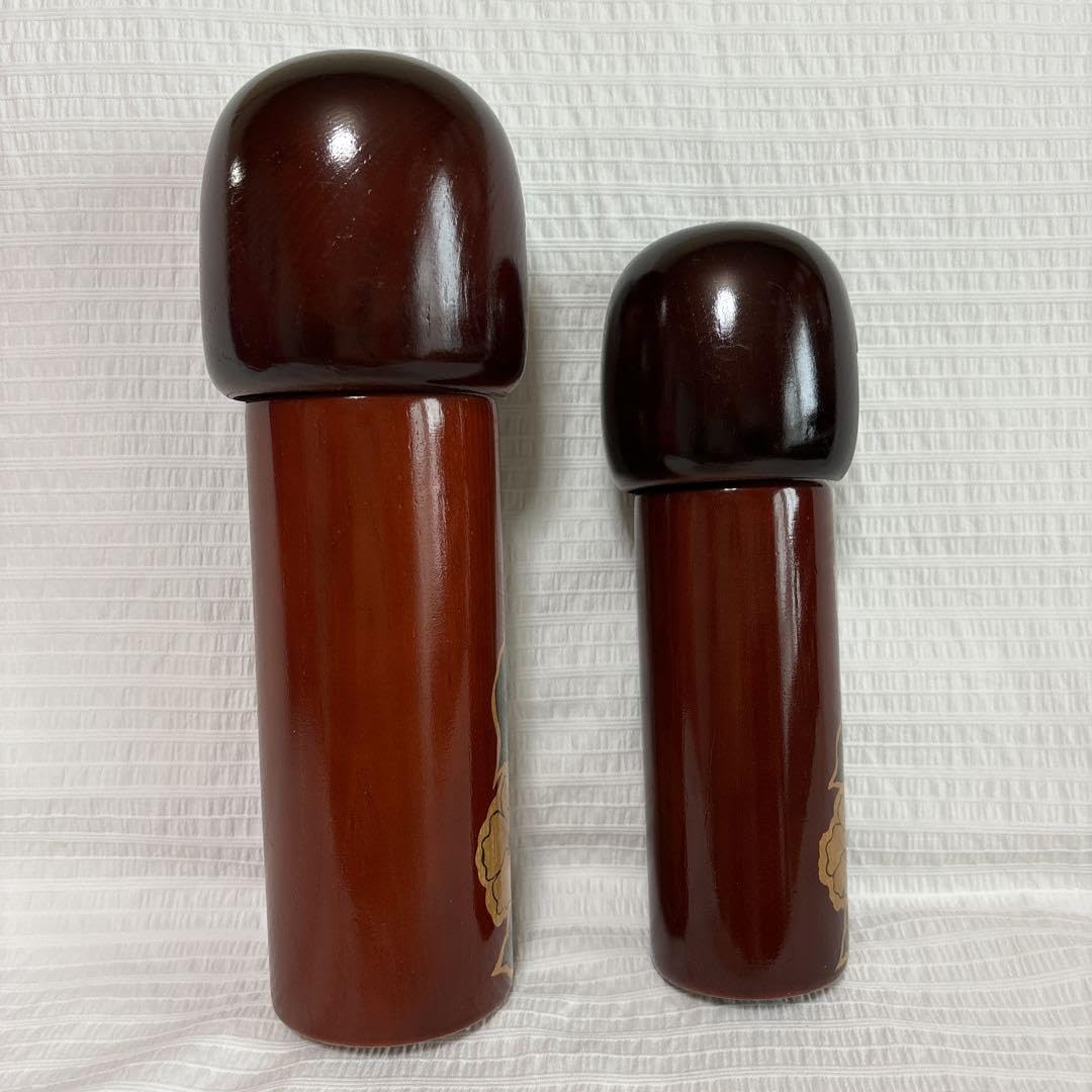 Amazon | こけし 2個 民芸 創作こけし 清風作 ひさご 郷土玩具 | 民芸