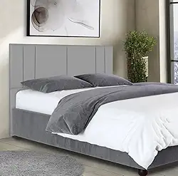 Kit Cabeceira com pé cama box 0,90 (Solteiro) Cores e Modelos (Cinza, Tulipa)