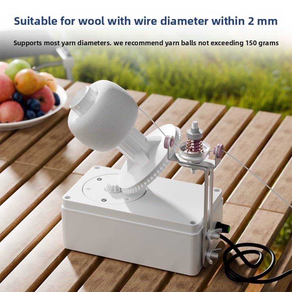 Avvolgitore per filati, alimentato tramite USB, avvolgitore automatico per gomitoli, strumento portatile per torte per avvolgimento efficiente