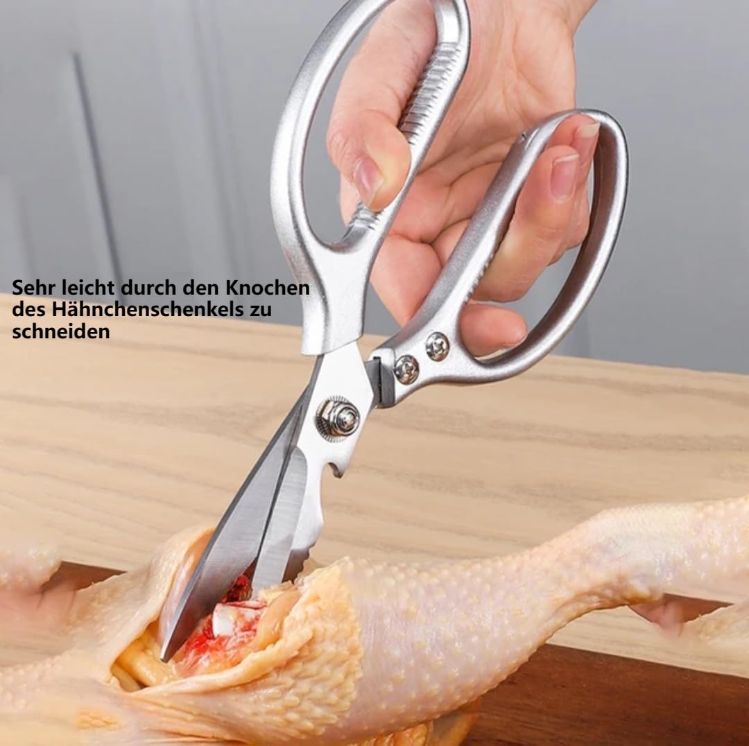 Küchenschere Edelstahl - Geflügelschere Für Fleisch, Knochen & Gemüse