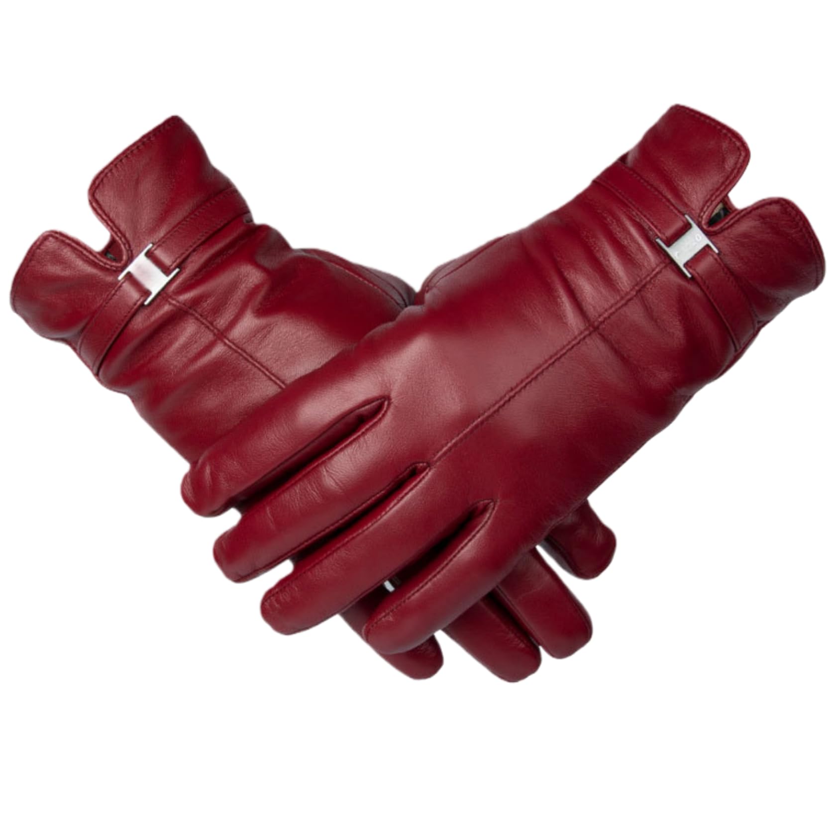 Lederhandschuhe Damen Winter-Damen-Handgelenktasche Aus Kunstfell Mit Touchscreen-Funktion, Warmem Plüsch, Handgelenköffnung Und Metallschnalle – Geschenkbox Für Autofahrer