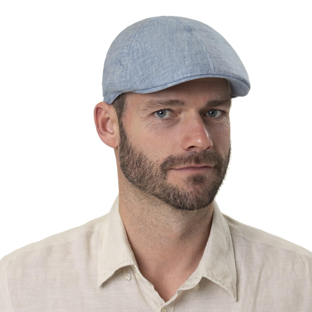 Stetson Texas Schirmmütze Flatcap meliert einfarbig Made in EU Damen und Herren Frühling Sommer