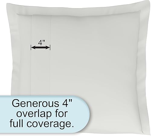 Miniatura 9 de FRESH IDEAS Funda de almohada a medida de popelín, Euro, 26 x 26 pulgadas, moca