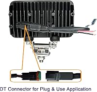 Vista 5 de Lightronic Luz de trabajo LED rectangular todoterreno de 4 x 6 pulgadas, súper brillante de 6000 K blanco frío, haz de inundación para camiones