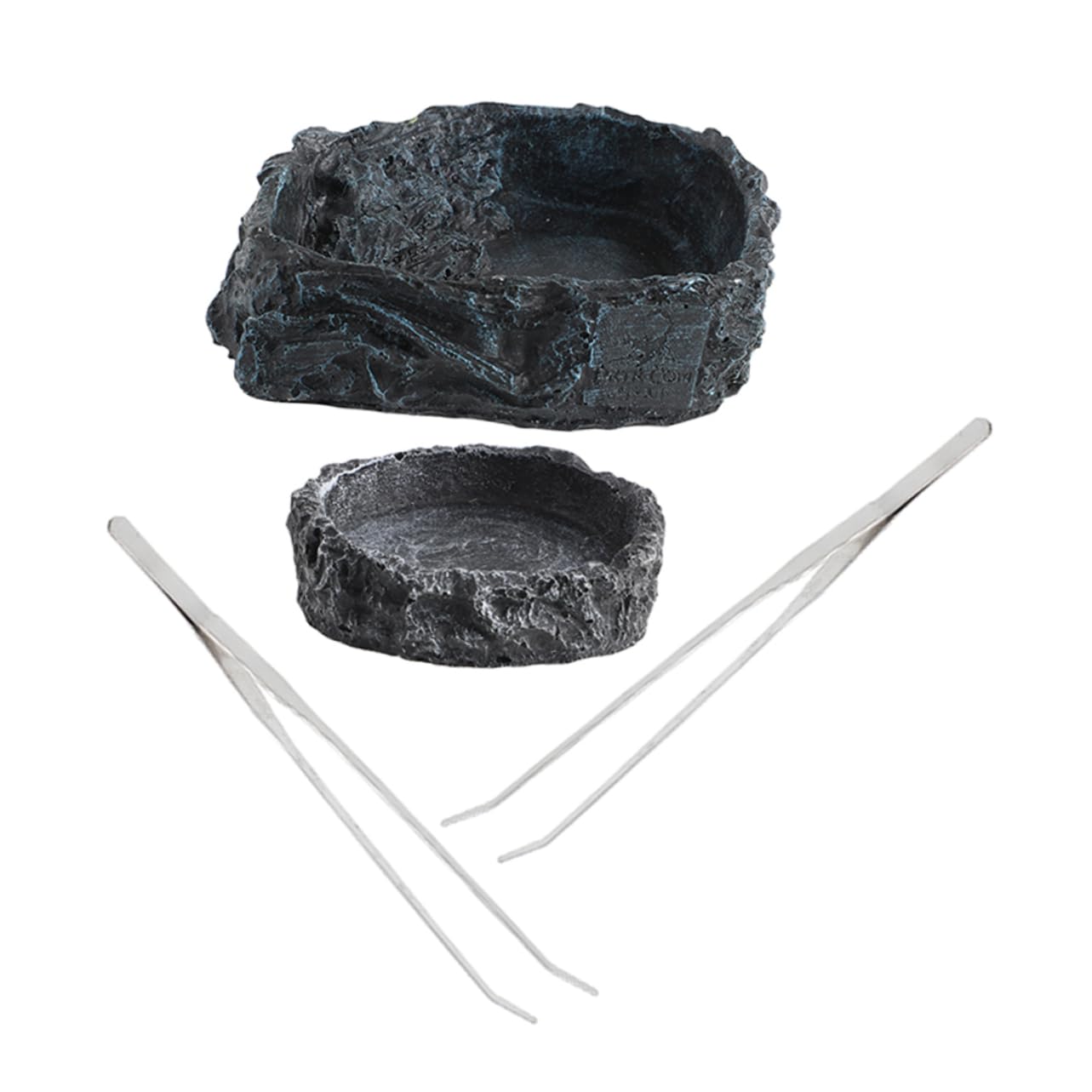 GLEAVI 1 Set Ciotola per Cibo Rettili con Pinzette Completo per Drago Barbuto e Tartarughe Accessorio Versatile per Terrari