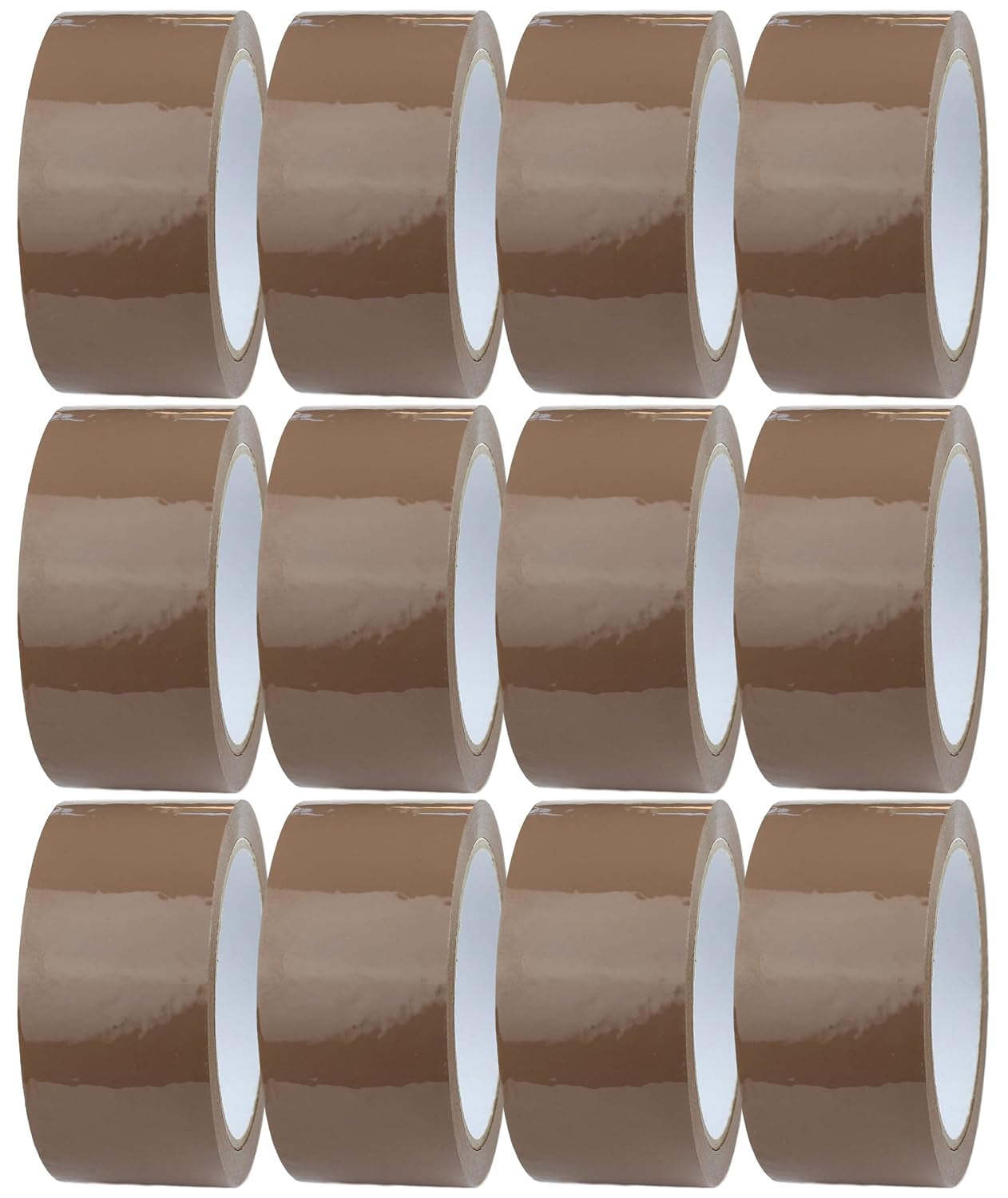 Crimson Starfish 12 rollos de cinta de embalar marrón | Cinta embalaje para paquetes, cajas, envíos, mudanzas, precinto embalar adhesivo, esenciales para mudarse, 48mm x 66m