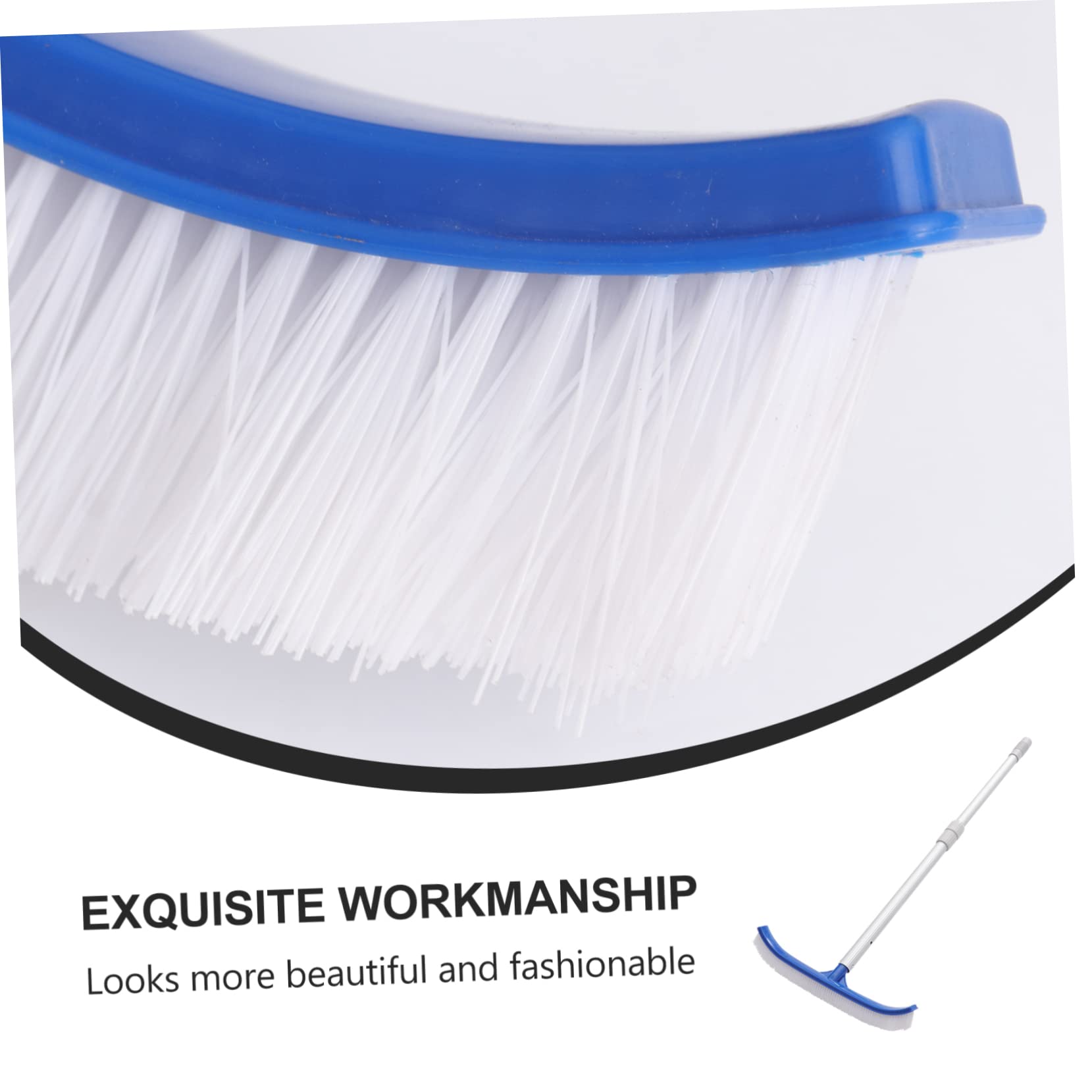 Brosse de Nettoyage pour Piscine 1 Lot Abs Bleu à Poils Longs