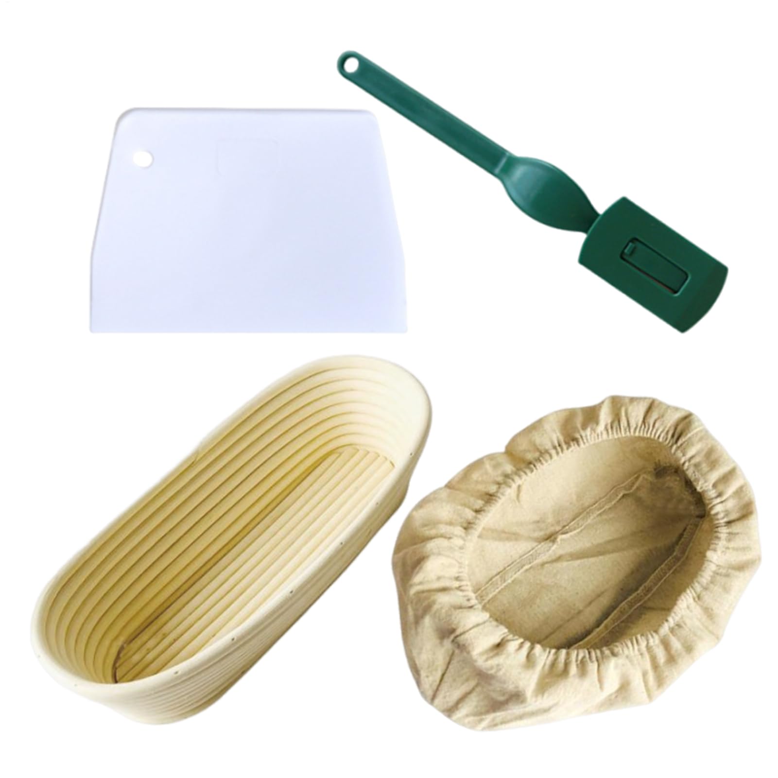 Sauerteig -Teigschüssel - Ovaler Fermentationskorb, Proofing Bowl Mit Rattan Liner | Handgefertigte Brotformwerkzeug Für Vollkornbacken, Vorbereitungskorb Für Heimbäcker Und Brotrezepte