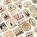 46pcs / Boîte Vintage Autocollants Voyage Kraft Décoratif Adhésif Étiquette D'étanchéité Stickers Scrapbooking Vintage Autocollants Bagages Graffiti Autocollants Voyage Vintage Étiquettes Rétro