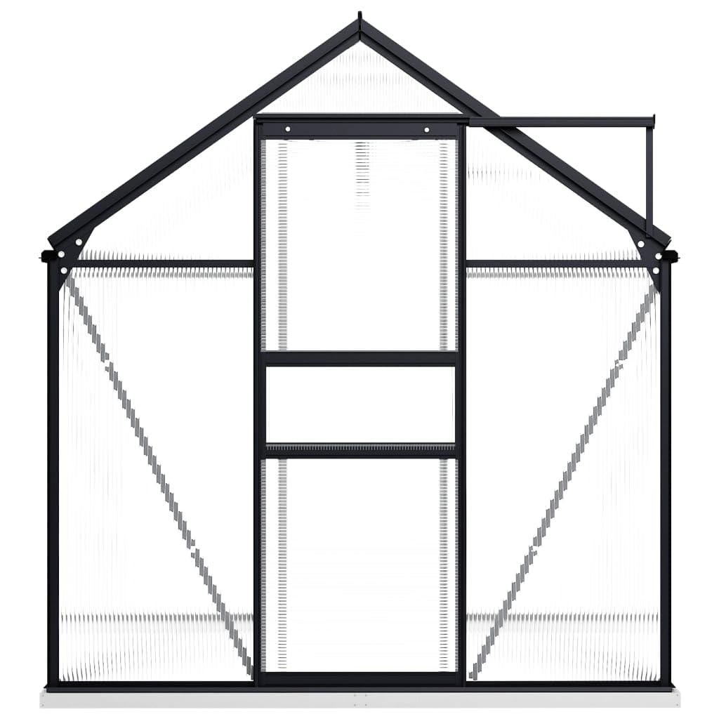 Furniture Select Gewächshaus mit Fundamentrahmen anthrazit Aluminium 3,61 m