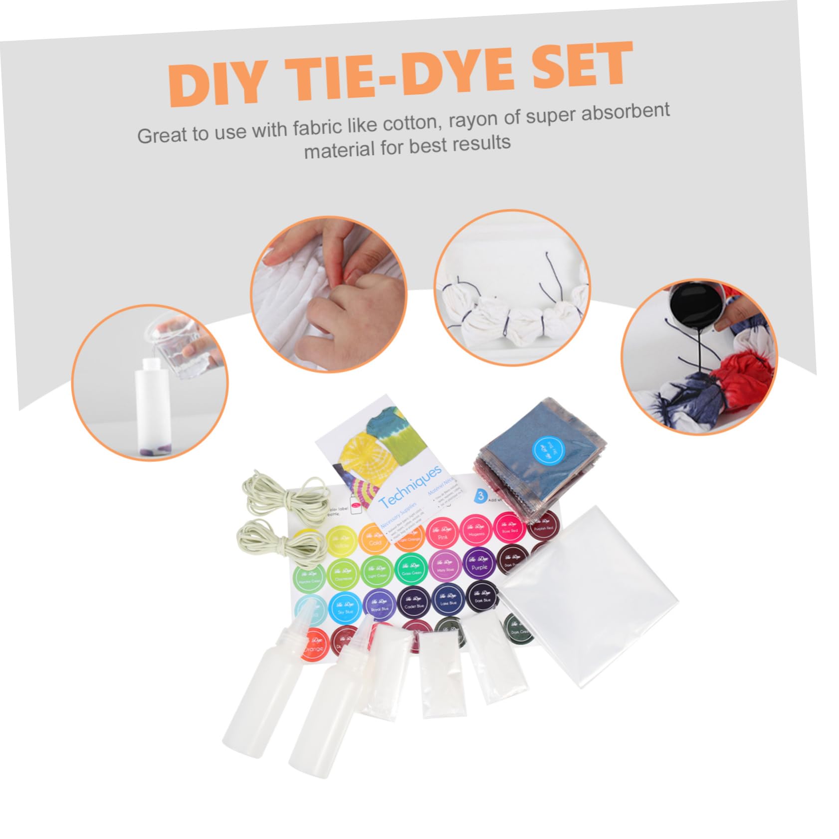Kit De Teñido De Ropa Colores Polvo Para Teñir Perfecto Para Campamento De Verano y Actividades De Grupo.