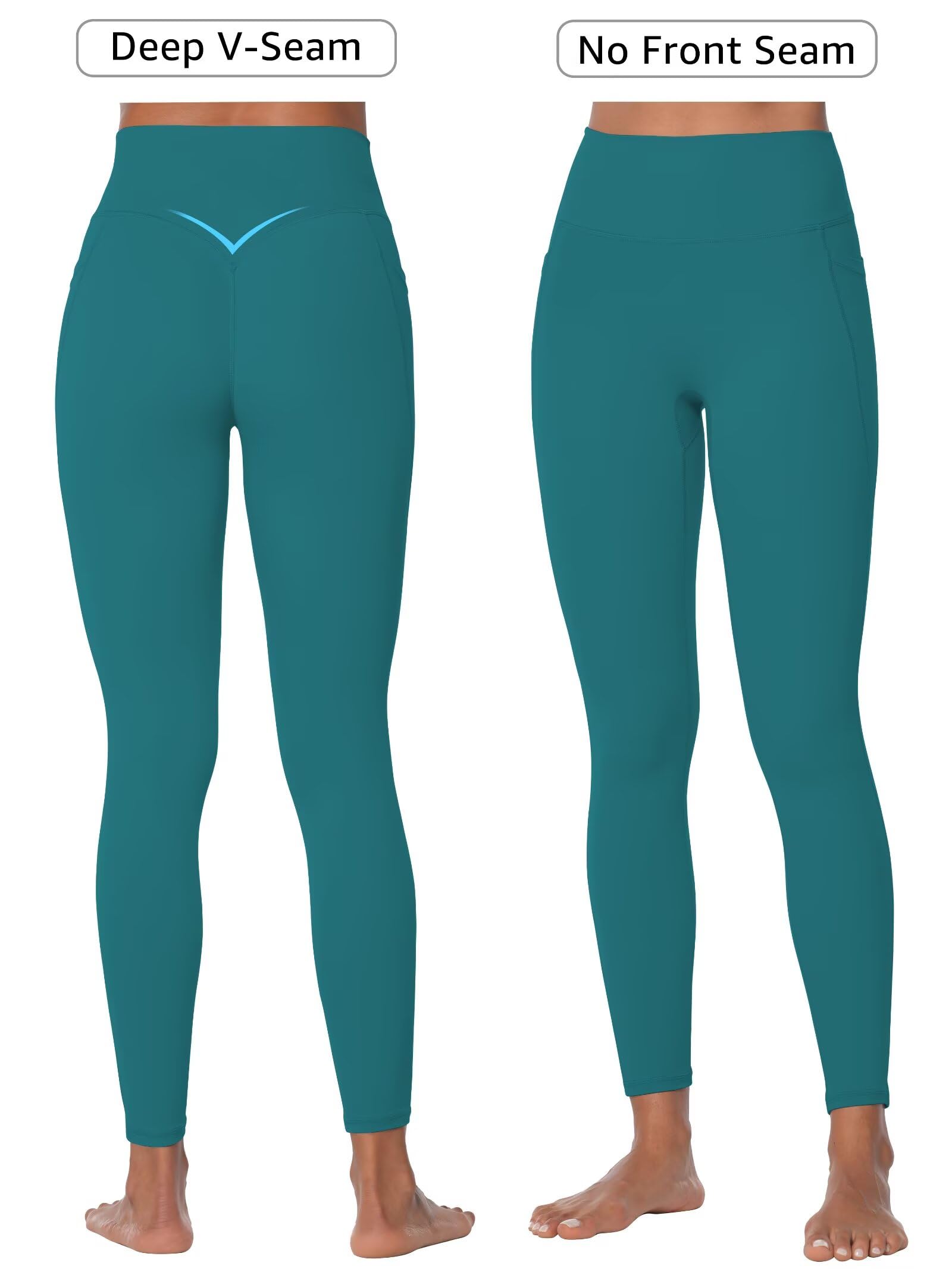 Sunzel Pantalon de Yoga pour Femme - Taille Haute - Legging 7/8 avec Poche - Collants d'entraînement pour la Course à Pied et Le Fitness