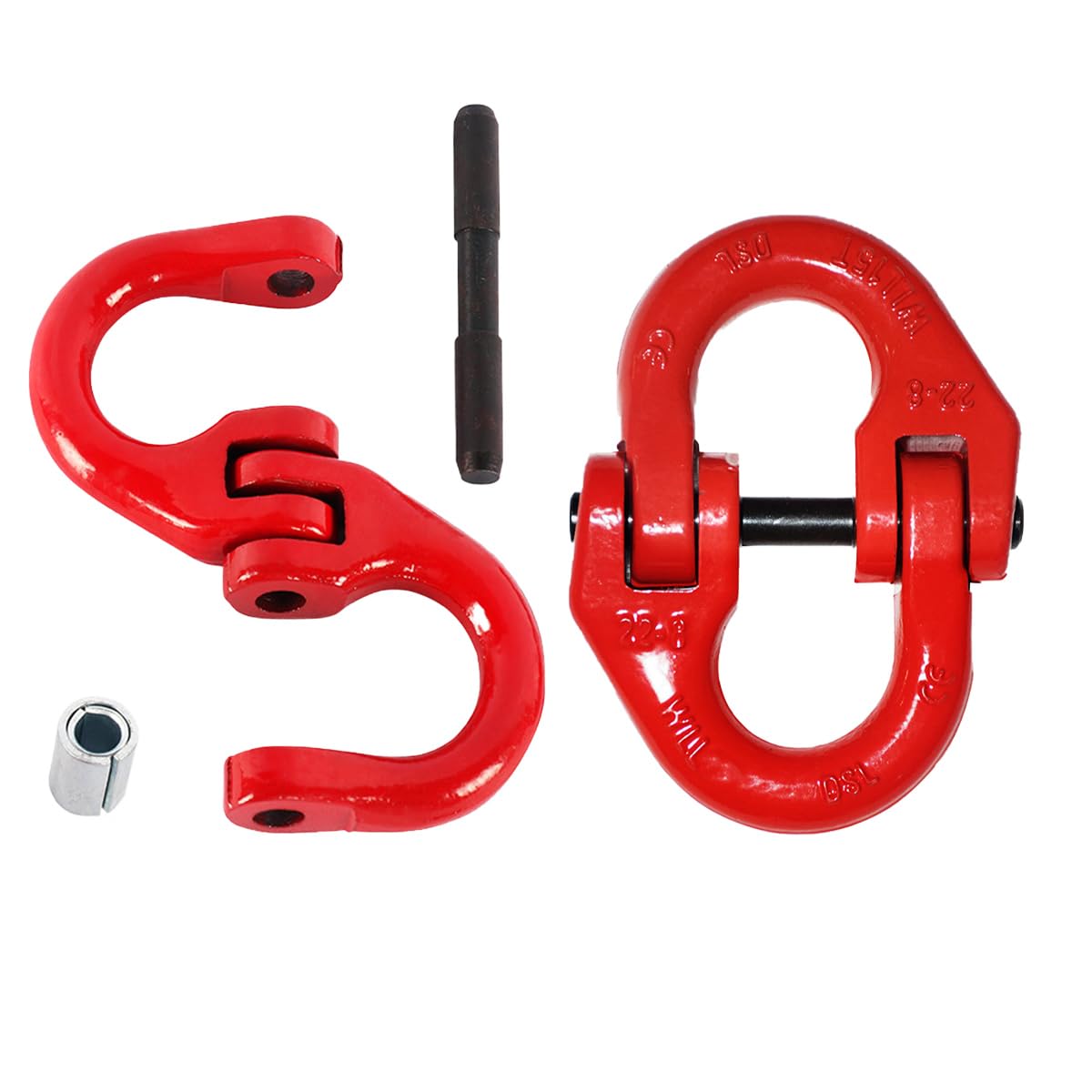 Lot de 2 maillons de connexion Hammerlock en alliage d'acier allié G80 à double anneau, capacité limite de charge de travail 3,15t/3 150 kg