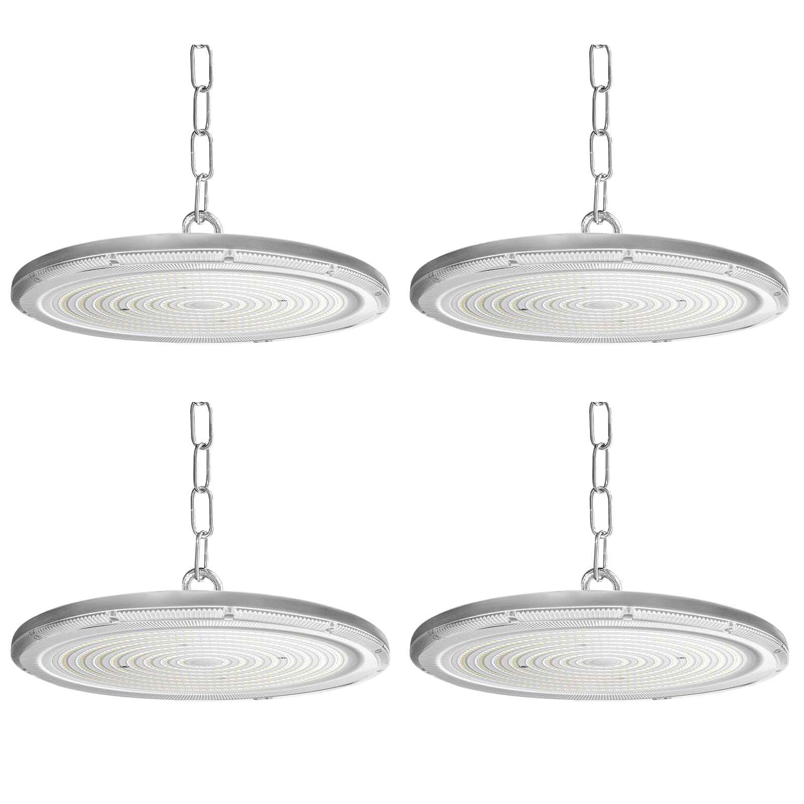 Faretto LED UFO 100W,10000LM Faretti LED Soffitto Lampadario Bianco Freddo 6500K,IP65 Impermeabile UFO Lampada Officina,Industriale Plafoniera High Bay per Garage,Magazzini,Fabbrica,Gym-4pcs