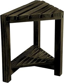 مسند قدم للاستحمام من فينان - مقعد استحمام لحلاقة الساقين، مقعد حمام زاوية صغير مناسب لمساحات الاستحمام الصغيرة - مقعد الحمام، مسند قدم السبا، كرسي حلاقة - كرسي زاوية (M1 - طبقتين - لون الجوز)