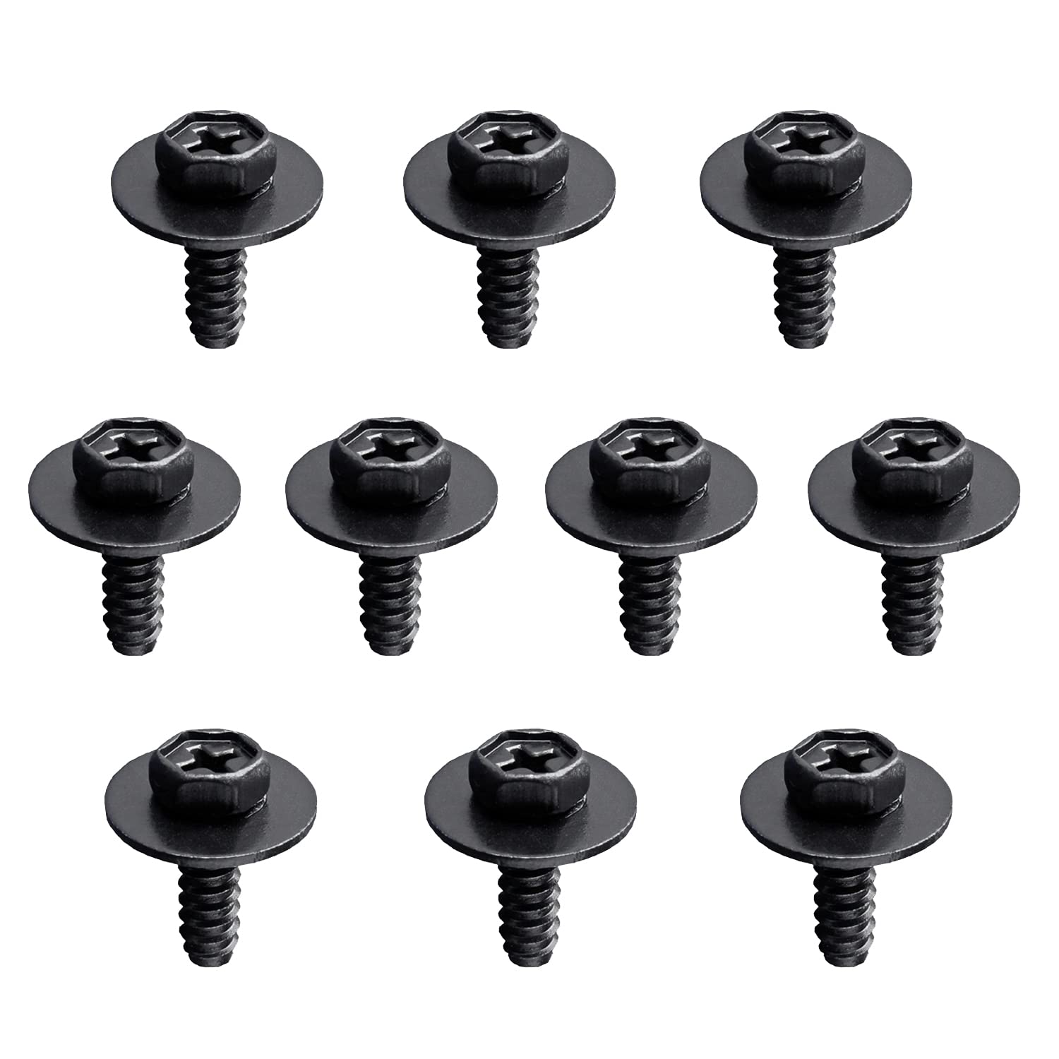 DZMZL 10 Pcs Phillips Hex Head Screws Metal Bolt For Mazda 3 5 6