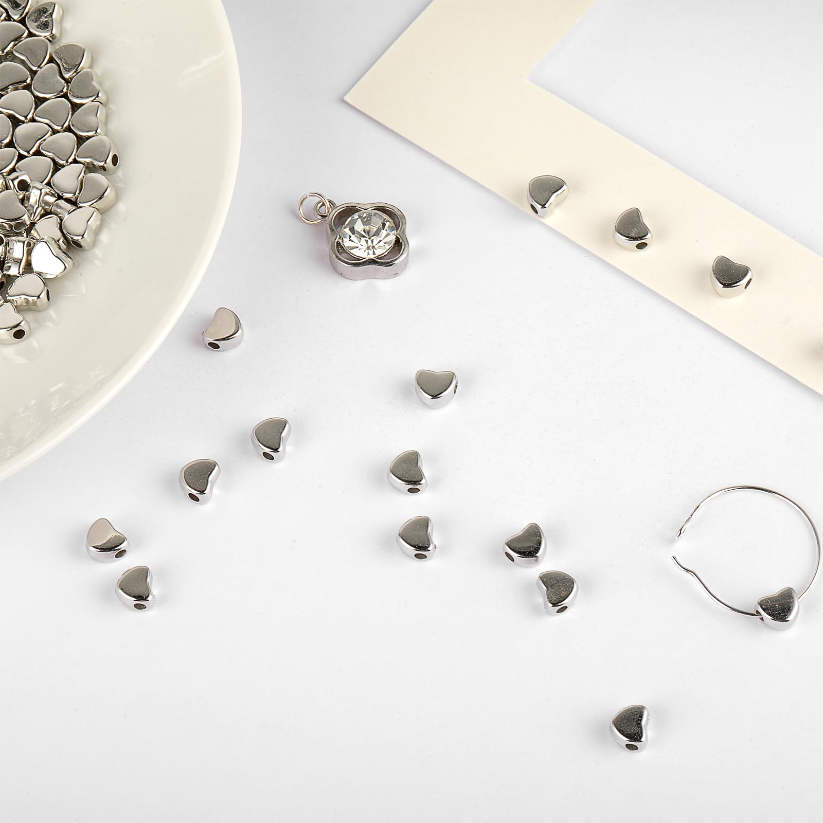 Coeur De Perles En Métal 105 Pièces Perles D'Espacement En Métal