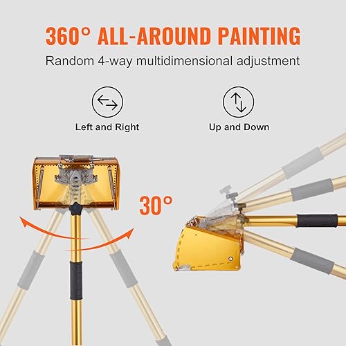 Miniatura 6 de VEVOR Mango de caja plana para paneles de yeso, 40 a 64 pulgadas, mango de extensión de acabado plano de aluminio anodizado, longitud de 5 secciones