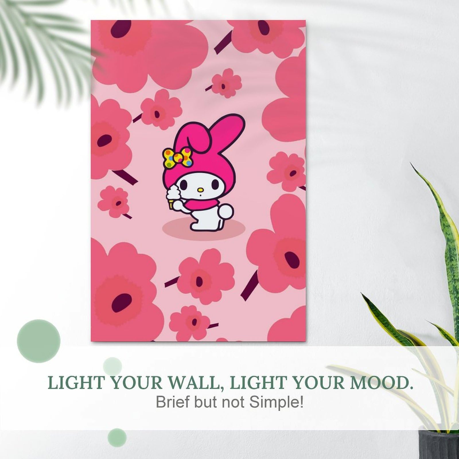 Amazon.co.jp: マイメロディ 花柄 ピンク ポスター 絵画 インテリア