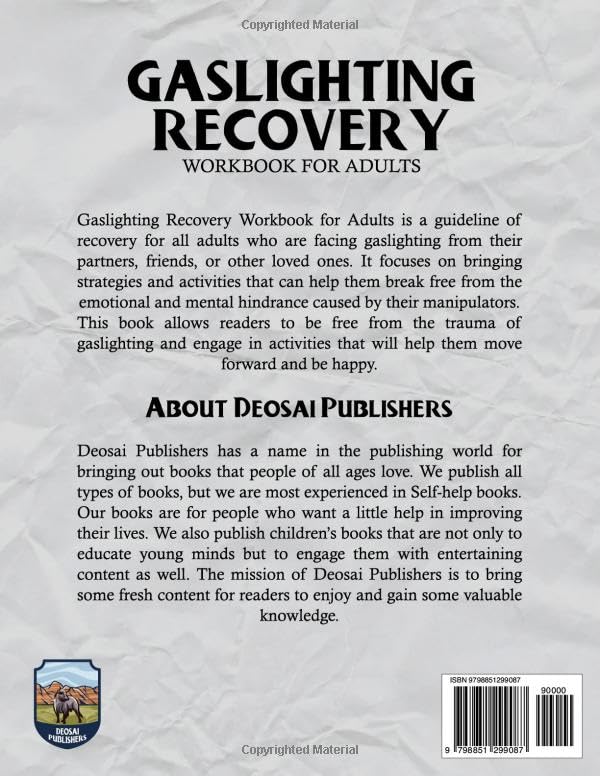 Vista 2 de GASLIGHTING RECOVERY WORKBOOK FOR ADULTS 25+ ENGAGING ACTIVITIES TO RECOVER FROM EMOTIONAL ABUSE, TACKLE NARCISSISTS AND OTHER MANIPULATERS.