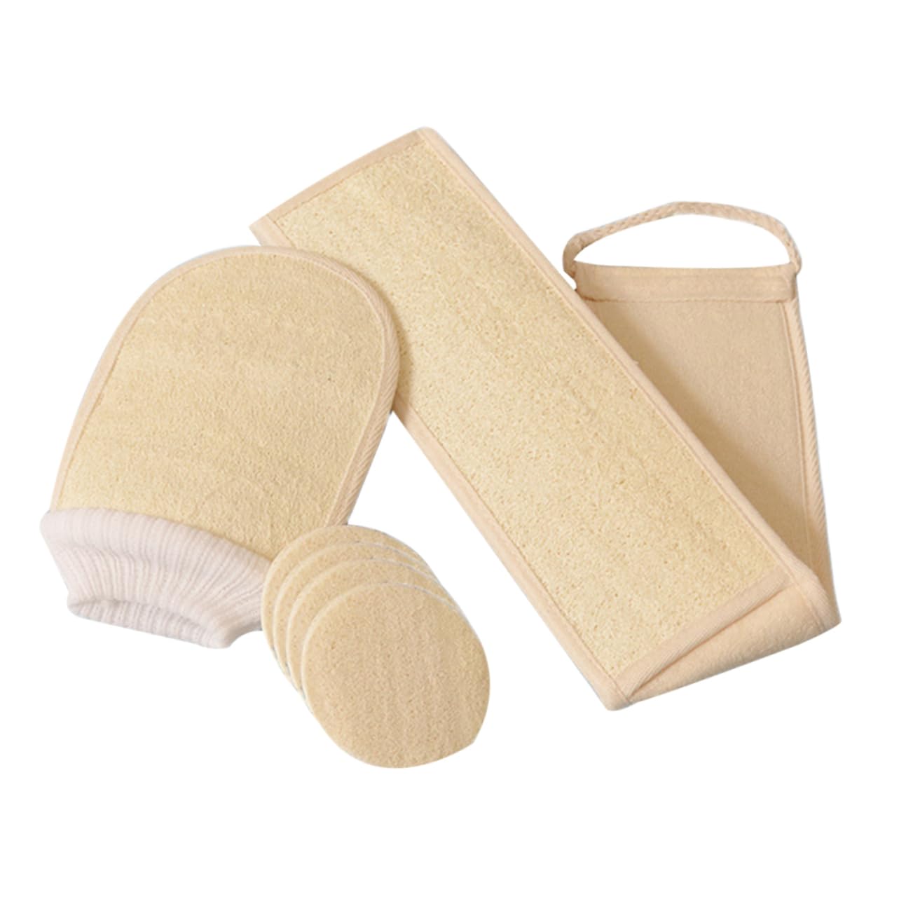 Outanaya Juego De 6 Piezas aplicador de loción guantes exfoliantes esponja facial depurador de esponja de lufa esponja de ducha esponja exfoliante de lufa quita espinillas guante de baño