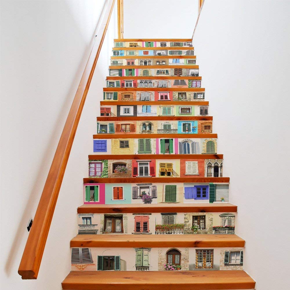 Autocollants de décoration maison minimaliste moderne pour escalier et contremarches