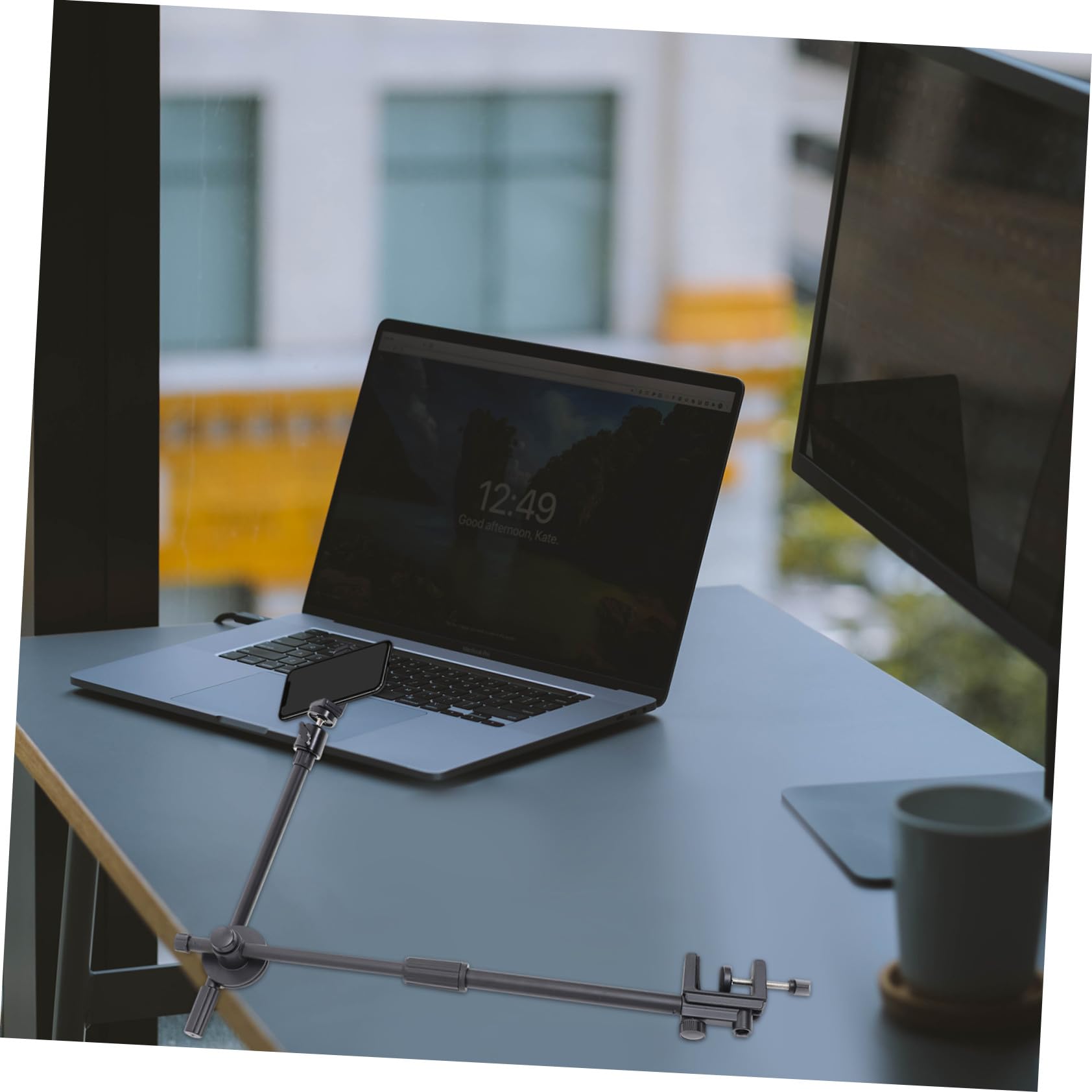 Soporte de Teléfono Accesorio Móvil Flexible para Escritorio Brazo Articulado Telescópico y Base Fija de Abs y Silicona para Teléfonos Celulares