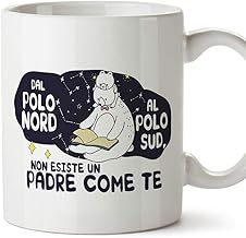 Mugffins Tazza papà (Miglior Padre del Mondo) - dal Polo Nord al Polo Sud - Idee Regali Originali Festa del papà