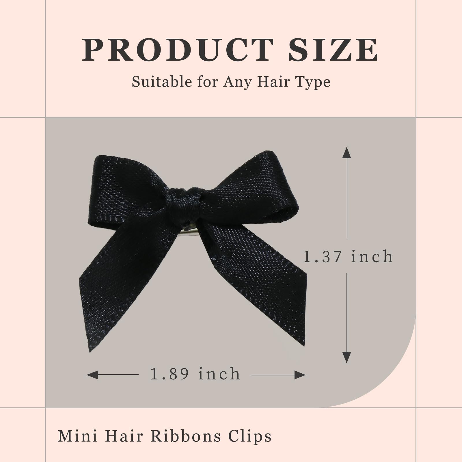 30 fermagli per capelli con fiocco in 3 colori, mini fiocchi per capelli kawaii, fermagli per capelli in raso nero rosa, accessori per capelli per donne e ragazze