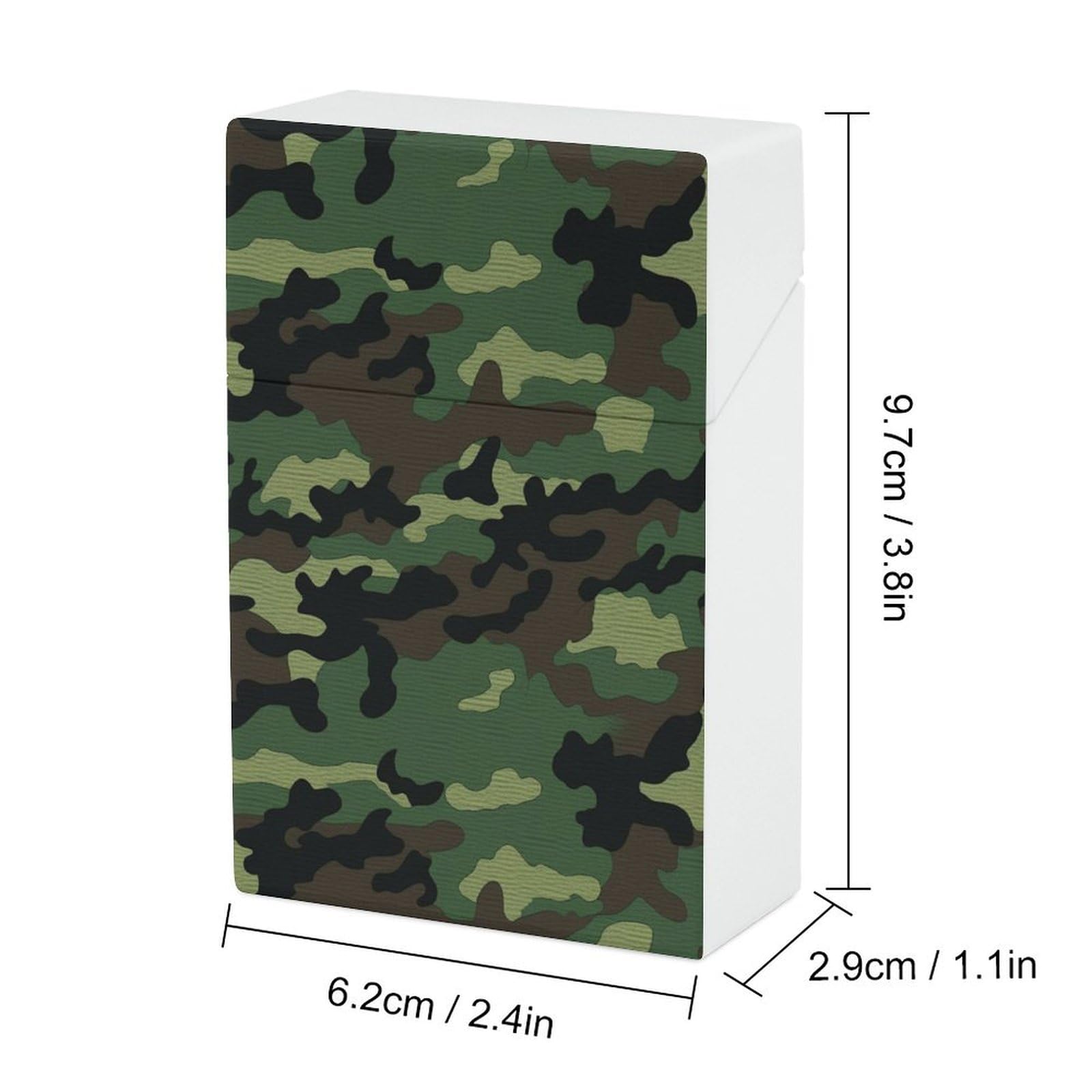 Amazon.com: Green Military Camo Cigarette Case Box King Size 85mm 20  Capacity Lightweight & Waterproof Cigarettes Case for Men Women Push to  Open Funny Purse Cigarettes Holder, Cigarette Accessories : Health &