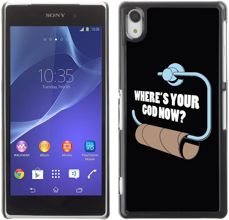CaseLord Plastic Hard Case Cover for Sony Xperia Z2 / Funny Who's God Illustration /