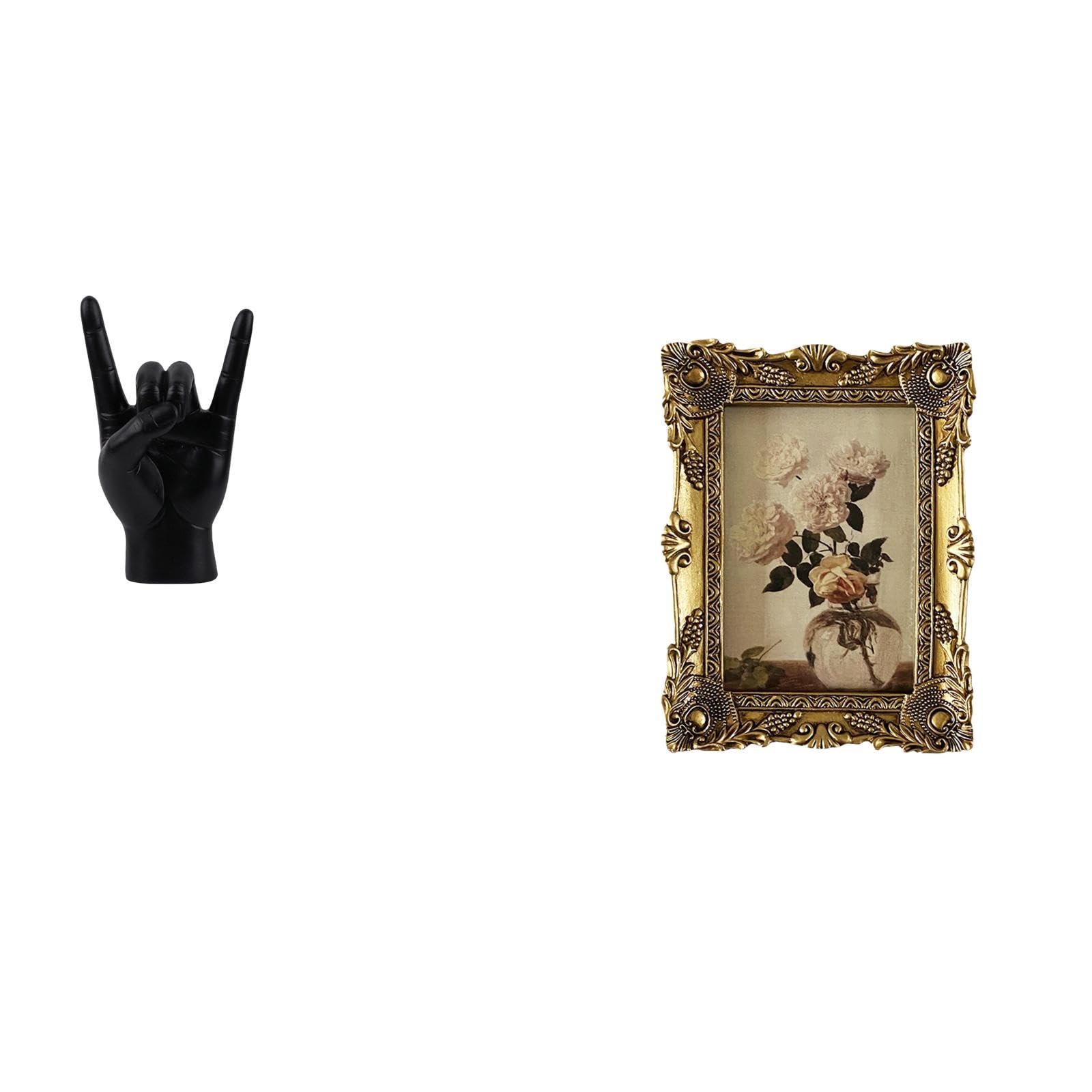 SECRET DESIRE Rock Gesture Sculpture Frame Fusion for Creative Apartment Bedroom Restaurant Decor with Ornate Vintage Resin Display for Tabletop Hallway Wedding|Home D?©cor|Figurines-image-45