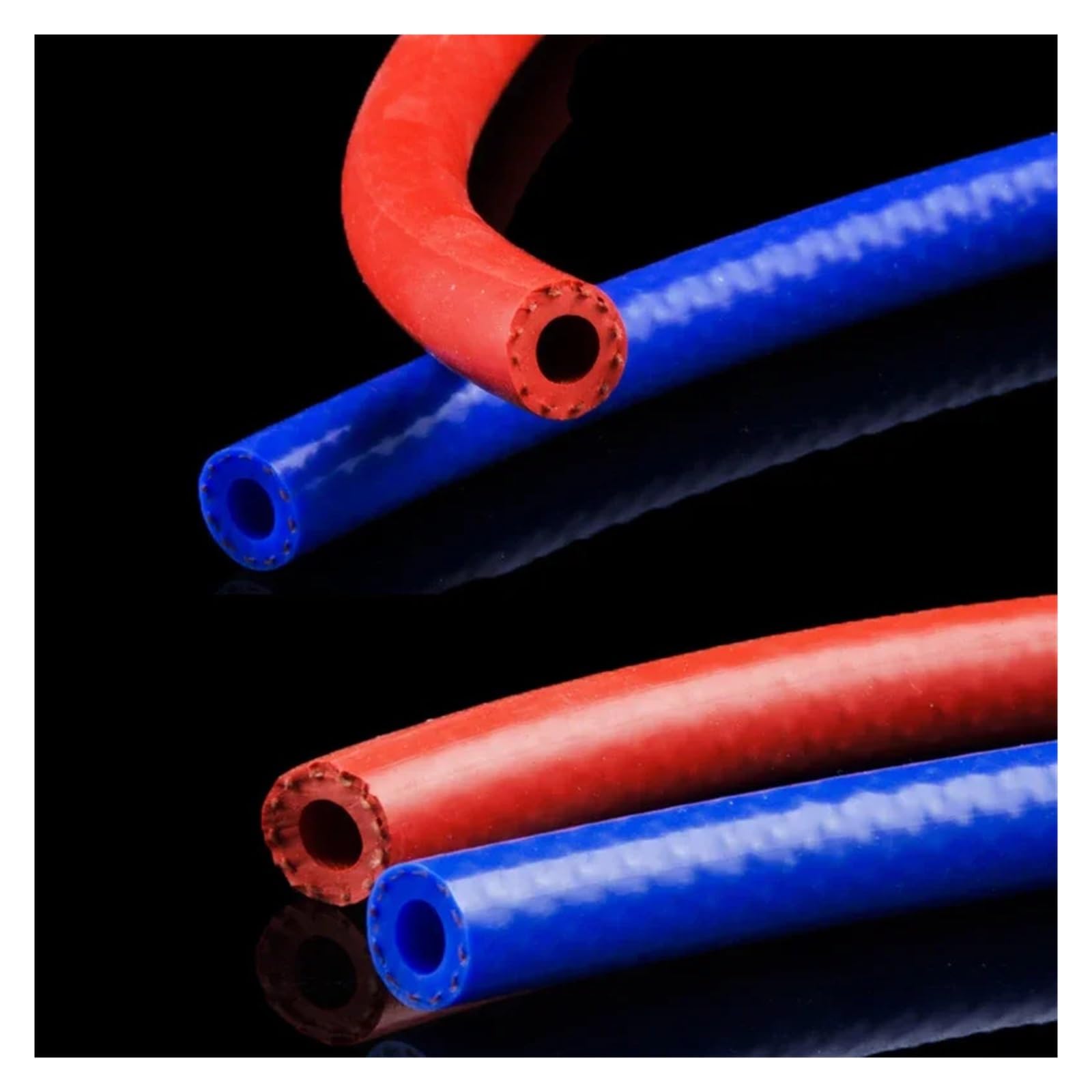 6/8/10/12mm Silikon Schlauch Automobil Heizung Wasser Rohr Motor Temperatur Vakuum Doppel Schicht Geflochtenen draht 1-3M(12x18mm-Blue,3 M)