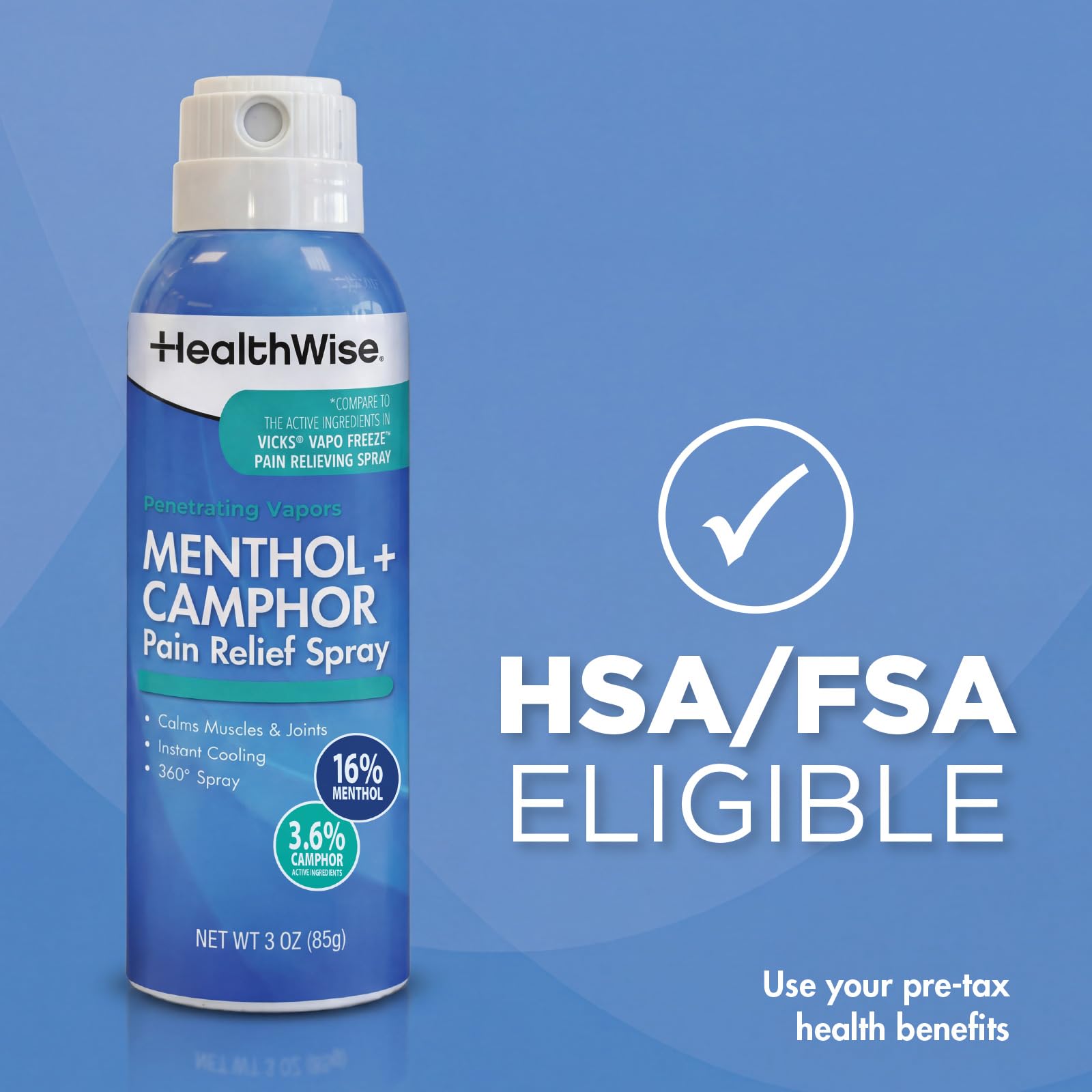 HealthWise Menthol + Camphor Pain Relief Spray, 3 oz, 16% Menthol — Amazon image 10