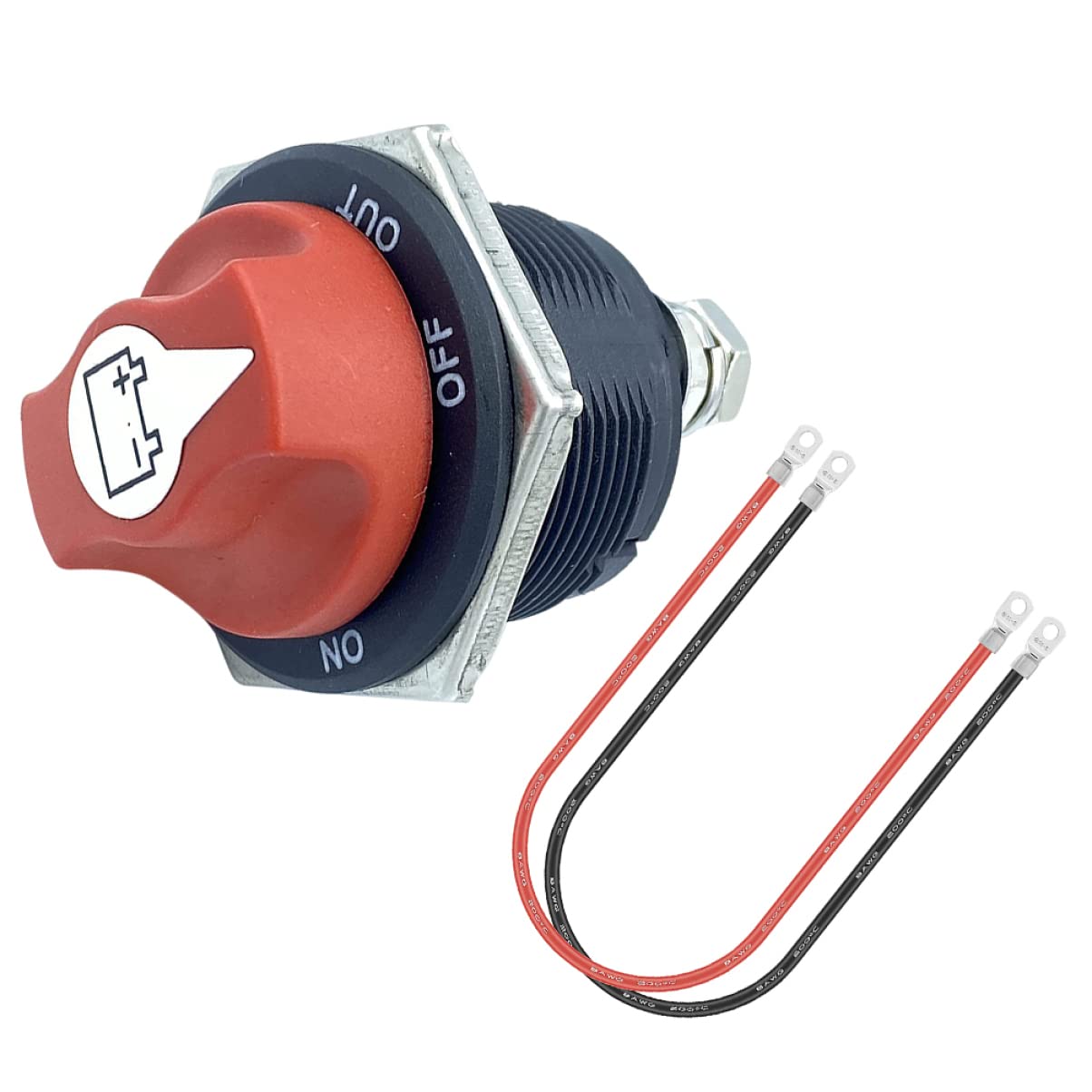 Anneome Heavy Duty Battery Switch 12v-24v Rv Battery Disconnect Marine Cut Off Switch Waterproof Toggle for Boat Car ATV Easy Install