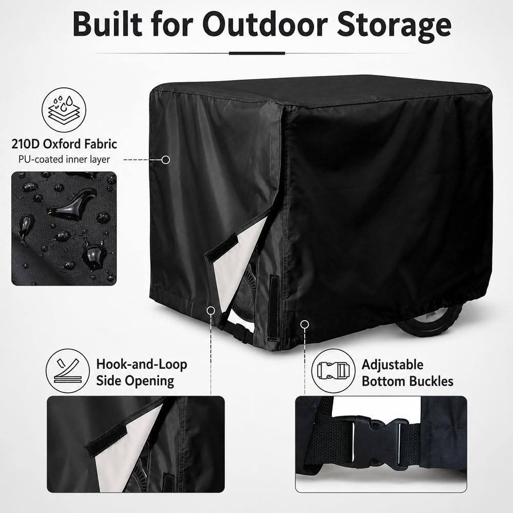 Funda para Generador Impermeable para Champion Power Equipment Champion 3500 2010-2016, 210D Oxford Cubierta Protectora para Exteriores, Resistente a UV y Polvo,A/Grey