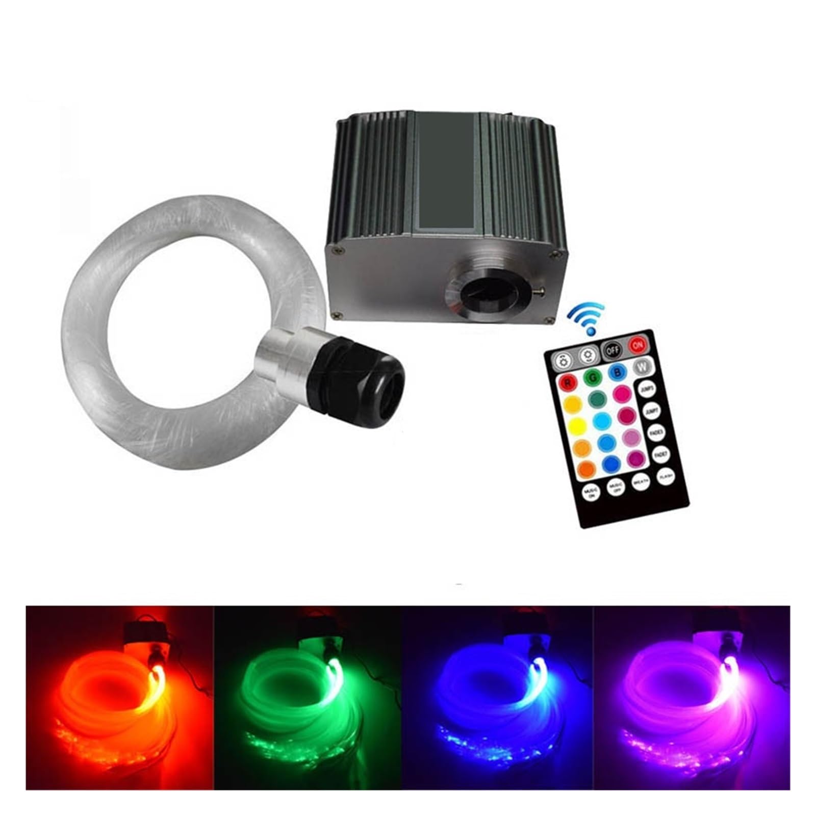 Oświetlenie wnętrza samochodu LED, 10W Twinkle Bluetooth APP Smart Control, oświetlenie LED z włókna optycznego sterowanie muzyką gwiazda samochodu zestaw oświetlenia LED do oświetlenia sufitowego sam