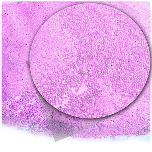 The Crafts Outlet 1-oz/28-g Opal Semi Transparent Finish, Glass, Microbeads 0.6mm, Ideal for Caviar Nails, Opal Semi Transparent Opal Lavender