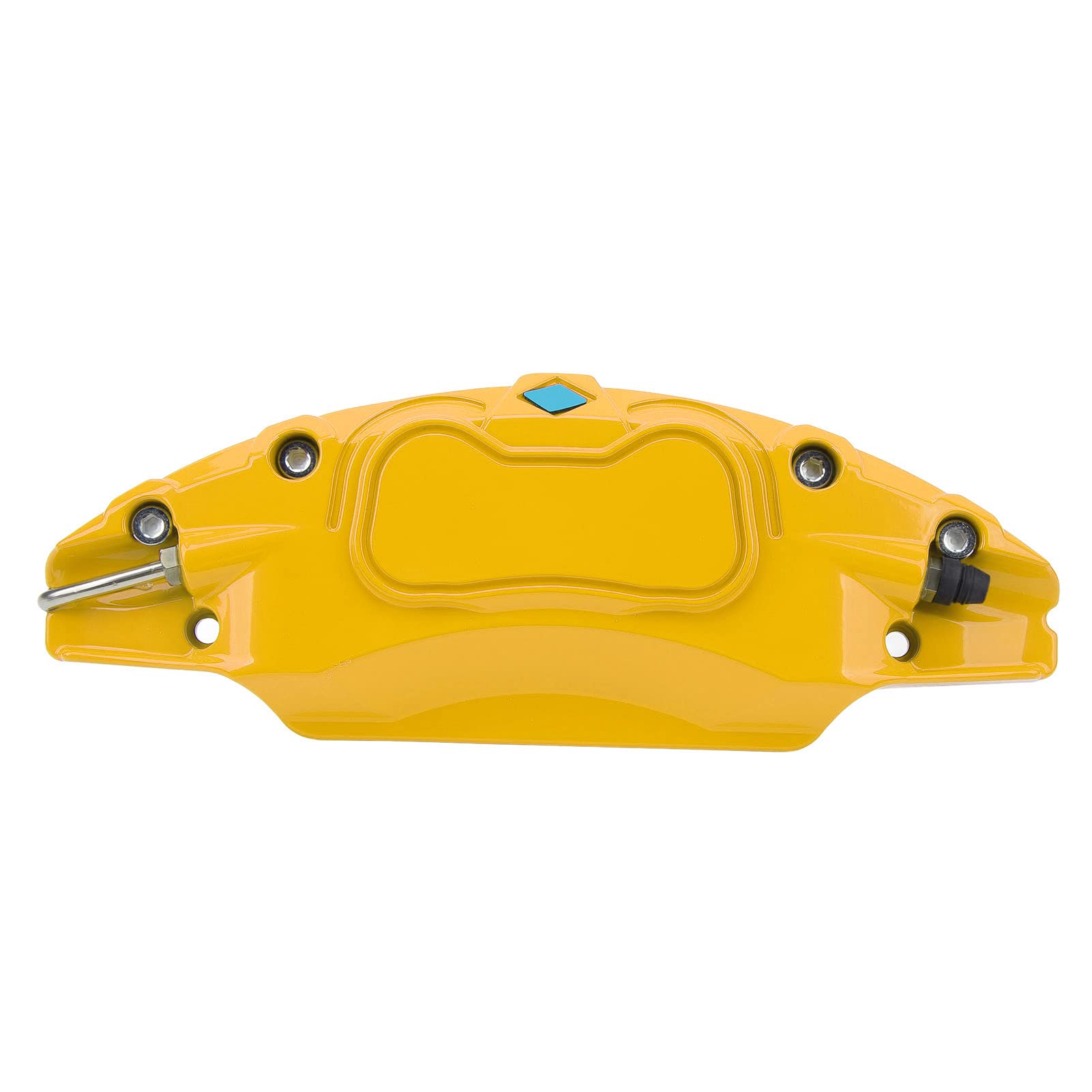 SIXRUN Cubiertas de Pinza de Freno de Coche de Aleación de Aluminio, Repuesto de Moda para Ruedas Modelo 3 de 18 y 19 Pulgadas, Kit de Instalación de 4 Piezas Incluido (Yellow)