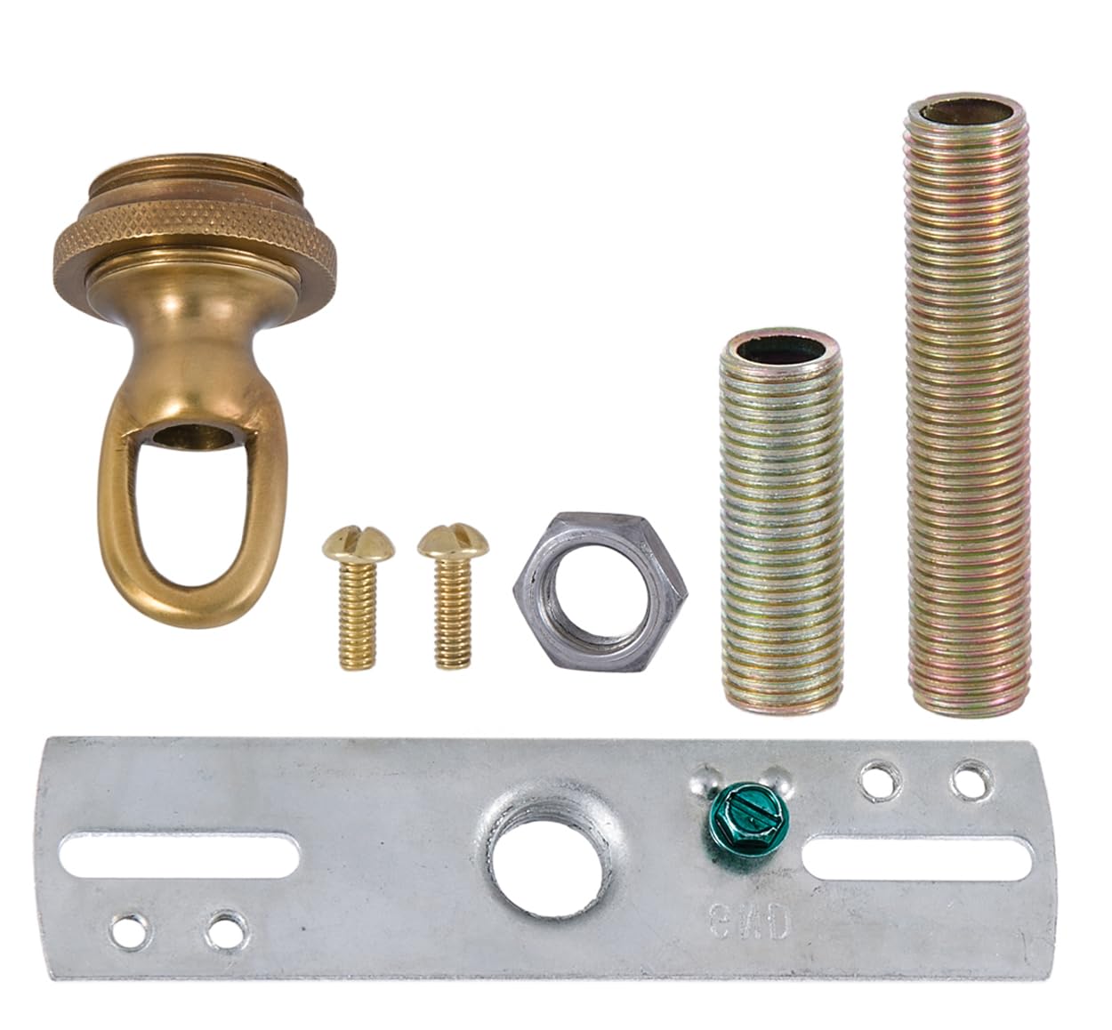 B&amp;P Lamp® Screw Collar Ceiling Light Hardware Kit (Cast Antique Brass)