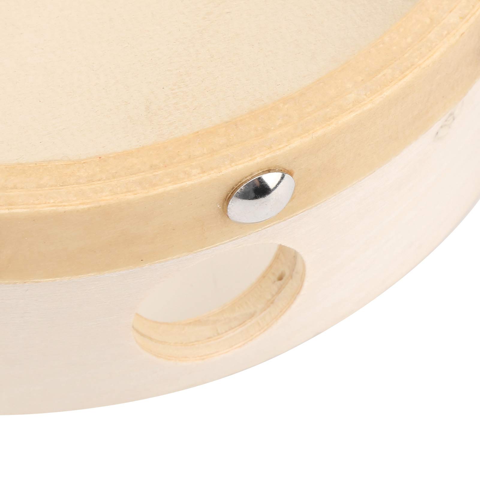 3-teiliges Holz-Tamburin-Set, einreihige Handtrommel mit Kuhfell‑Membran, massiver Holzrahmen – ideal für Kinder, Erwachsene, Musik, Tanz, Kirche und Jazz