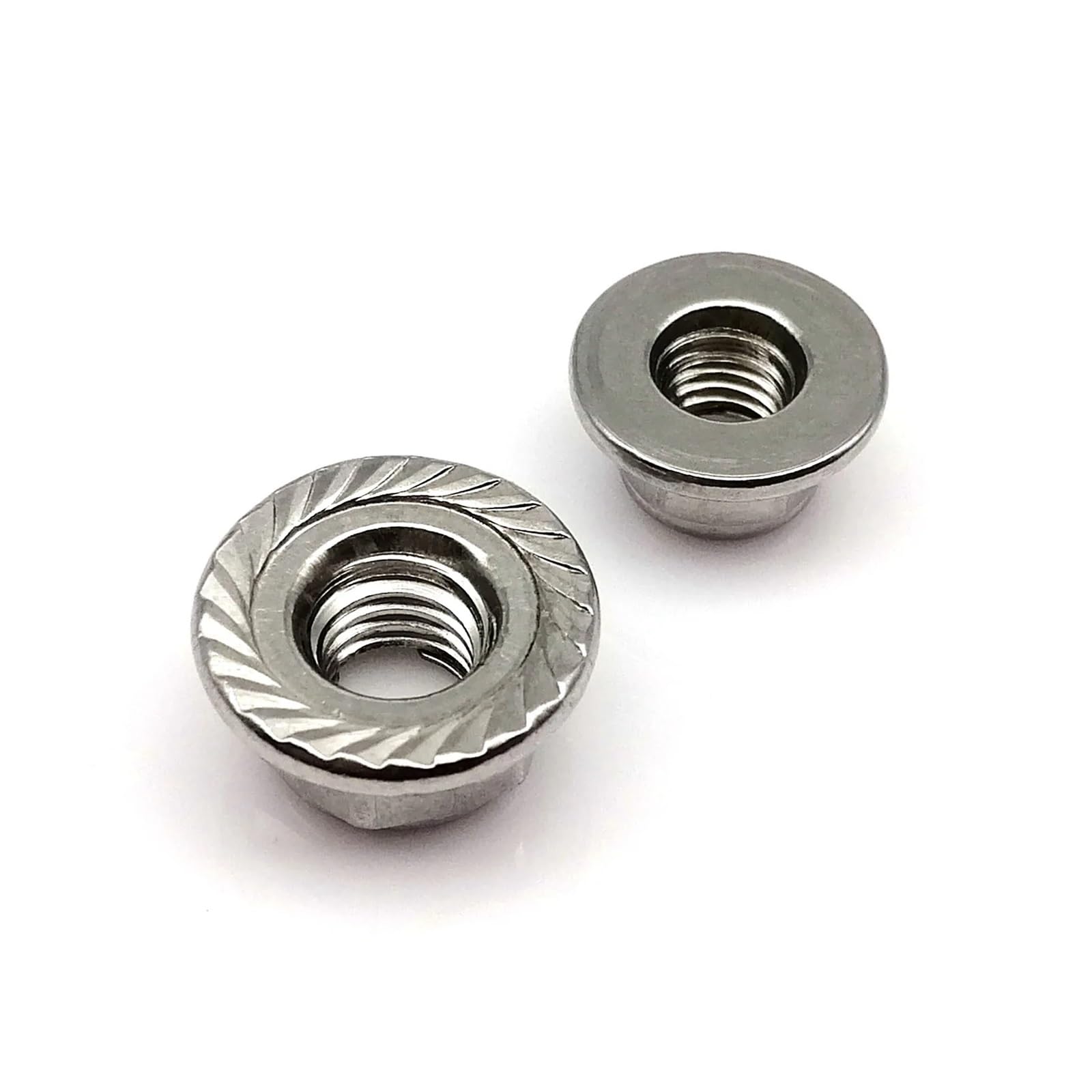 Dadi di bloccaggio, 2 M4 M5 M6 M8 M10 M12 304 A2-70 In Acciaio Inox Tipo di Coppia Prevalente Tutto In Metallo Inserto Flangia Esagonale Dado Autobloccante controdado(M12 serrated bottom)